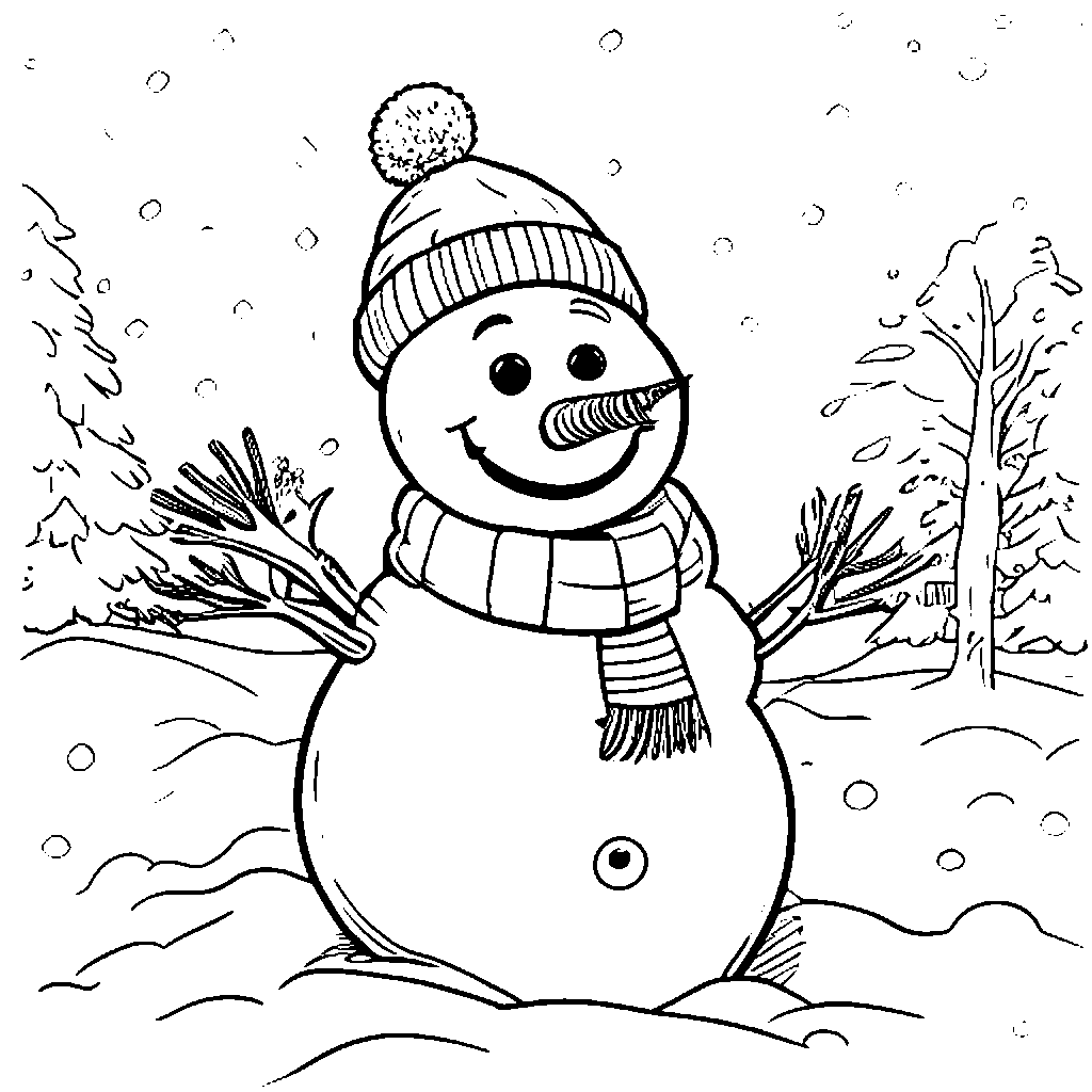 Holiday coloring page printable for kids